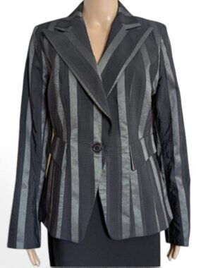 Sinequanone Paris Vintage Striped Blazer Jacket FR 42 US 10 Parisian Chic